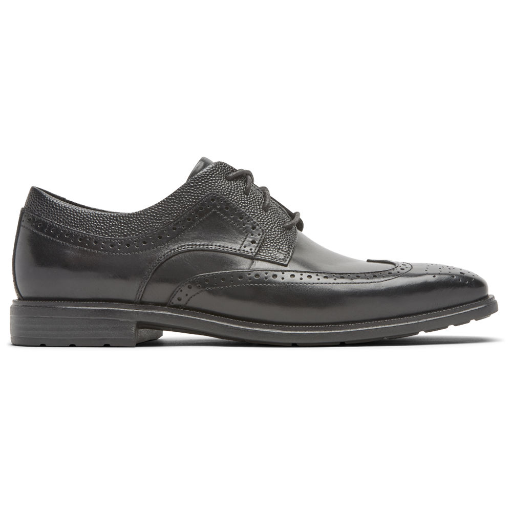 Rockport Dress Shoes For Mens Black - Dres Sports Business 2 Wingtip - JA5216703